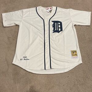 Al Kaline Detroit Tigers Jersey Mens XL 1968 Home Crean Retro Throwback